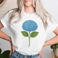 【花の花】あじさい美、花好き、自然 レディースTシャツ 彼女への贈り物