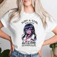 かわいい 和 かわいい アニメ 女の子 イラスト グラフィック デザイン レディースTシャツ 彼女への贈り物