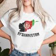 アフガニスタンの国旗 アンティーク調 男性 女性 キッズ アフガニスタン レディースTシャツ 彼女への贈り物