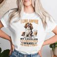 キャバリア・キング・チャールズ・スパニエル犬種 I Like Coffee My レディースTシャツ 彼女への贈り物