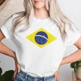 グリーン ブラジル国旗 サッカー ファン 男性 女性 男の子 女の子 キッズ レディースTシャツ 彼女への贈り物