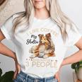 シェットランド・シープドッグ犬用シェルティ I Like Coffee Myheltie レディースTシャツ 彼女への贈り物