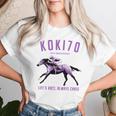 古希祝い 競馬好き うま 馬好き 父 母 男性 女性 70歳お祝い Life's Race Always Chase 長袖tシャツ レディースTシャツ 彼女への贈り物