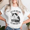 猫が大好きな女の子とボバティーラグドール猫好き レディースTシャツ 彼女への贈り物