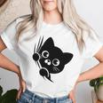 面白い猫 子猫 キティギフト 男性 女性 子供 男の子 女の子 長袖tシャツ レディースTシャツ 彼女への贈り物
