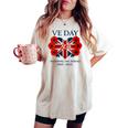 Bandera Del Díae 80 Aniversario 2025 E Day 80-E Day 2025 Cuello Camiseta extragrande cómoda para mujer Ivory