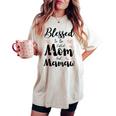 Blessed To Be Called Mom And Mamaw Floral Cute Women's Oversized Comfort T-shirt Ivory