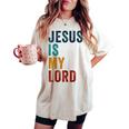 Jesus Is My Lord – Christian Faithintage Graphic レディースオーバーサイズコンフォートTシャツ Ivory