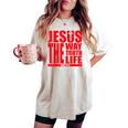Jesus Is The Way Truth Life クリスチャン 男性 女性 クリスチャン レディースオーバーサイズコンフォートTシャツ Ivory