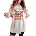 Just A Girl Who Loves Ramen And Axolotl Pink Kawaii Axolotl レディースオーバーサイズコンフォートTシャツ Ivory