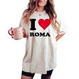 I Love Roma レディースオーバーサイズコンフォートTシャツ Ivory