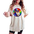 Santaclaus Rainbow 長袖tシャツ レディースオーバーサイズコンフォートTシャツ Ivory