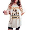 キャバリア・キング・チャールズ・スパニエル犬種 I Like Coffee My レディースオーバーサイズコンフォートTシャツ Ivory