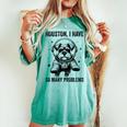 Dog Dad Mompace ヒューストン問題ミニチュアシュナウザー レディースオーバーサイズコンフォートTシャツ Chalky Mint