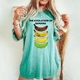 The Evolution Of Banana Novelty Graphic & Cool s レディースオーバーサイズコンフォートTシャツ Chalky Mint