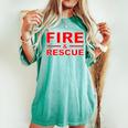 Fire Rescue 消防士 消防士 キッズ 若者 大人 男の子 女の子 レディースオーバーサイズコンフォートTシャツ Chalky Mint