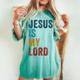 Jesus Is My Lord – Christian Faithintage Graphic レディースオーバーサイズコンフォートTシャツ Chalky Mint