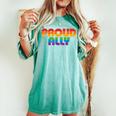 Lgbtq Proud Ally Lesbian Gay Pride Lgbt Ally Rainbowintage レディースオーバーサイズコンフォートTシャツ Chalky Mint