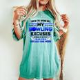 My Bowling 言い訳 おもしろボーリングギフト レディースオーバーサイズコンフォートTシャツ Chalky Mint
