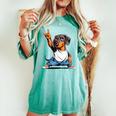 Teckel ロックミュージック 男性 子供 女性 ソーセージ 犬 ダックスフンド レディースオーバーサイズコンフォートTシャツ Chalky Mint