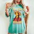 Wild West Dreams Country Western Cowgirl Rodeo グラフィック レディースオーバーサイズコンフォートTシャツ Chalky Mint