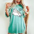 わがままボディ 猫 ねこ Wagamama Body 太ったねこ ぽっちゃり ねこ好き かわいい おもしろ 面白い レディースオーバーサイズコンフォートTシャツ Chalky Mint