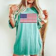 アメリカの国旗 アメリカの愛国心 アメリカの男性 女性 子供 アメリカの国旗 レディースオーバーサイズコンフォートTシャツ Chalky Mint