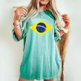 グリーン ブラジル国旗 サッカー ファン 男性 女性 男の子 女の子 キッズ レディースオーバーサイズコンフォートTシャツ Chalky Mint
