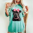 コケット ボウケーン コルソ 犬 ママ ピンクリボン 女の子 レディースオーバーサイズコンフォートTシャツ Chalky Mint