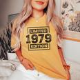 46歳の誕生日 男性 女性 46歳 ヴィンテージ 1979年 レディースオーバーサイズコンフォートTシャツ Mustard