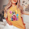 9歳の誕生日 男の子 女の子 9歳 9歳 ボストンテリア 長袖tシャツ レディースオーバーサイズコンフォートTシャツ Mustard