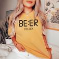Beer O'clock ビールタイム 面白いギフト ビール愛好家 レディースオーバーサイズコンフォートTシャツ Mustard