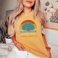 Best Peacock Mom Ever Retro Vintage Peacock Lover Mommy Women's Oversized Comfort T-shirt Mustard