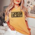 Dg Initials D G Nameurname Onomastics Onomatology レディースオーバーサイズコンフォートTシャツ Mustard