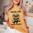 Dog Dad Mompace ヒューストン問題ミニチュアシュナウザー レディースオーバーサイズコンフォートTシャツ Mustard