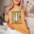 Goose Got Tooilly Hilariousilly Goose Gese Duck Meme レディースオーバーサイズコンフォートTシャツ Mustard