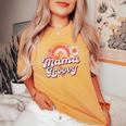 Groovy Best Mom Ever Best 母の日 長袖tシャツ レディースオーバーサイズコンフォートTシャツ Mustard
