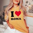 I Love Roma レディースオーバーサイズコンフォートTシャツ Mustard