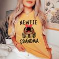 Newfie Grandma Newfoundland Dog Nana Mother's Day Women's Oversized Comfort T-shirt Mustard