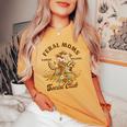 Racoon Mother’S Day Blessed Mom Life Feral Moms Social Club Women's Oversized Comfort T-shirt Mustard Racoon Mother’S Day Blessed Mom Life Feral Moms Social Club Women's Oversized Comfort T-shirt Mustard