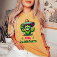 Viva Guanajuato Mexico Cactus ビバ・グアナファト・メキシコ サボテン・ソンブレロ レディースオーバーサイズコンフォートTシャツ Mustard