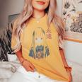 アニメ ホラーガール 美的 ソフト グランジ ワイフ 日本人 女の子 長袖tシャツ レディースオーバーサイズコンフォートTシャツ Mustard