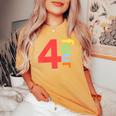 キッズ 4歳の誕生日シャツ 男の子 女の子 4歳 4歳 4歳 パーティー レディースオーバーサイズコンフォートTシャツ Mustard