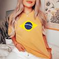 グリーン ブラジル国旗 サッカー ファン 男性 女性 男の子 女の子 キッズ レディースオーバーサイズコンフォートTシャツ Mustard