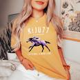 喜寿祝い 競馬好き うま 馬好き 父 母 男性 女性 77歳お祝い Life's Race Always Chase レディースオーバーサイズコンフォートTシャツ Mustard