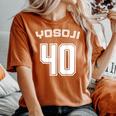 40 歳 誕生日 四十路 祝い 40歳 40才 お祝い 男性 女性 アラフォー 父 母 バックプリント レディースオーバーサイズコンフォートTシャツ Yam