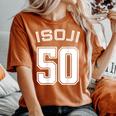 50 歳 誕生日 五十路 祝い 50歳 50才 お祝い 男性 女性 アラフィフ 父 母 バックプリント レディースオーバーサイズコンフォートTシャツ Yam
