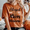 Blessed To Be Called Mom And Mamaw Floral Cute Women's Oversized Comfort T-shirt Yam
