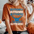 Butterfly Butterwhyバタフライバタフライファニー水泳チーム 長袖tシャツ レディースオーバーサイズコンフォートTシャツ Yam
