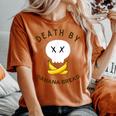 Death By Banana Bread レディースオーバーサイズコンフォートTシャツ Yam